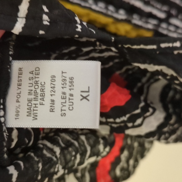 IC by Connie K lagenlook boho multicolor asymmetrical tunic oversized XL - Picture 7 of 8